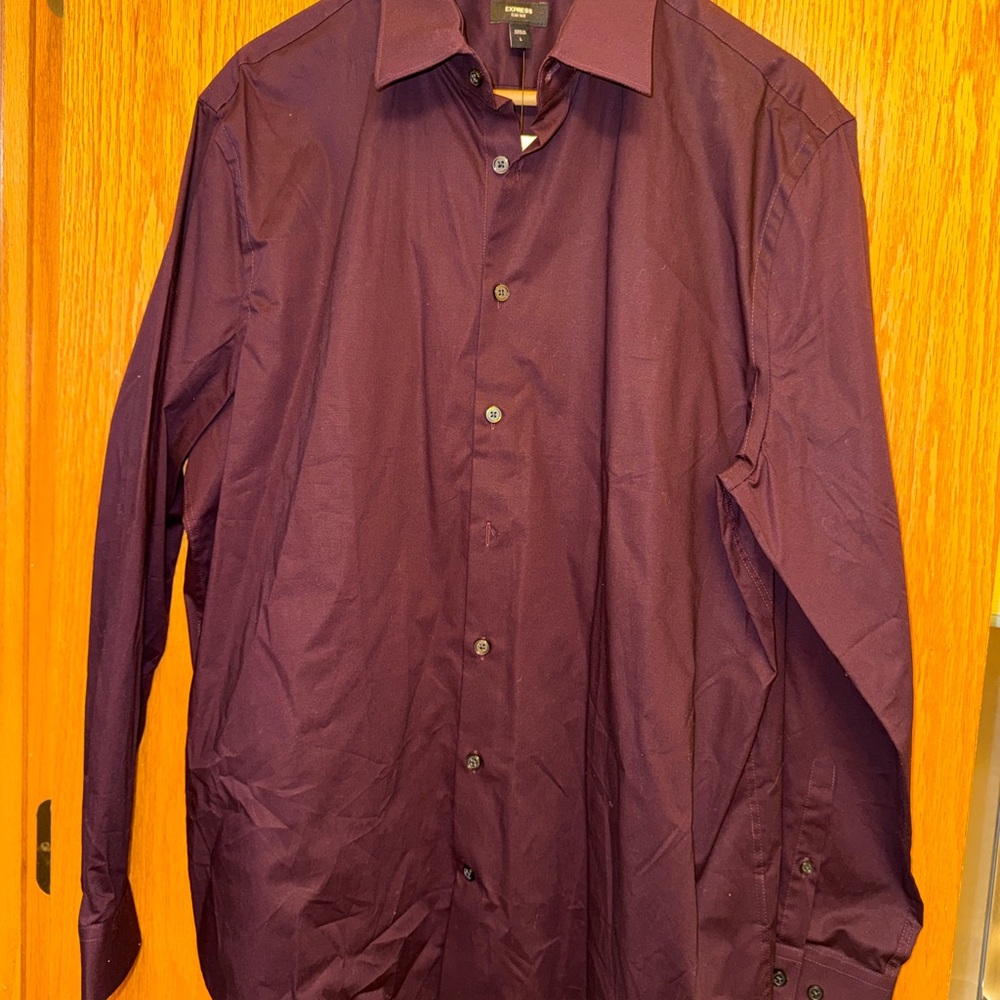 Express Deep Purple Dress Shirt